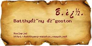 Batthyány Ágoston névjegykártya